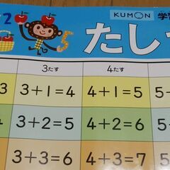 公文 くもん 足し算 学習ポスター 小学1年生
