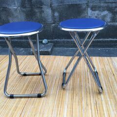 【あれば便利】2脚セット 折りたたみスツール 作業いす 丸椅子 山善
