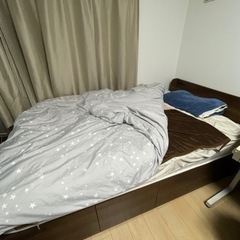 セミダブル　ベッド　コンセント　収納　高い　大きい　マットレス　付の画像