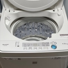 送料・設置込み 洗濯機 4.5kg SHARP 2020年