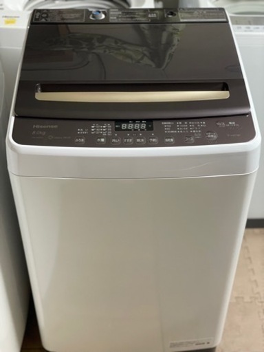 送料・設置込み　洗濯機　8kg Hisense 2021年