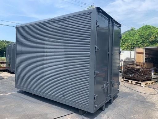 No.785 アルミバン 2ｔ 車  アルミ 箱 バイク 倉庫 トラック コンテナ 米 保管庫 物置 DIY