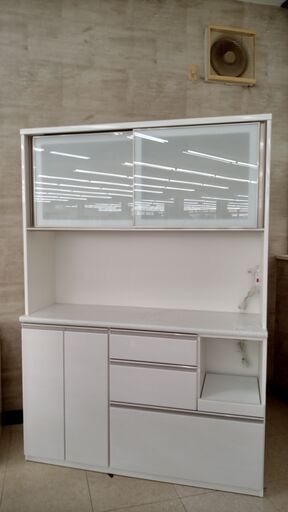 ★ジモティ割あり★ NITORI レンジボード 白 H200×D45×W140 クリーニング済み TJ1086