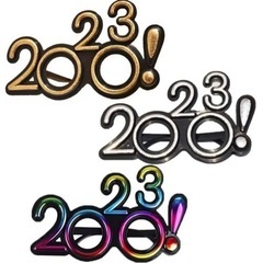 新品⭐️ 2023 サングラス 3種類 6個 忘年会 スポーツ観戦 カウントダウン 眼鏡の画像
