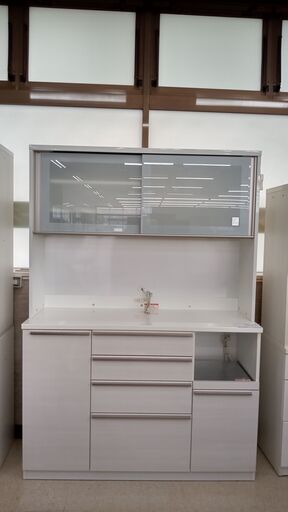 ★ジモティ割あり★ 高橋木工所 レンジボード 白 H200×D51×W140 クリーニング済み TJ1087