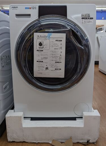 AQUA 12kg ドラム式洗濯機 AQW-DX12N(W) 2022年製　ag-ad201