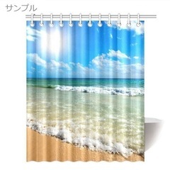 新品⭐️ シャワーカーテン 防水防カビ リング付属 ビーチ 海 ...