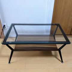 【受け取り先決定】ガラステーブル　ローテーブル