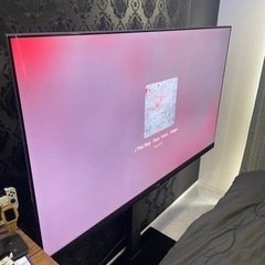 決まりました☆ハイセンス 2020年製 65インチ 美中古品 液晶テレビ 壁よせテレビスタンドとセット☆Amazon、Netflix、Youtubeみれます！の画像