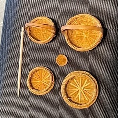 極小 竹細工 篭　ざる　値下げの画像