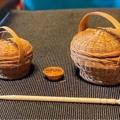極小 竹細工 篭　ざる　値下げの画像