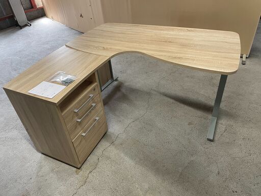値下げ【美品】L字デスク ベージュ 良品 （解体済み） 人気 早いもの勝ち！ 引取歓迎 配送OK
