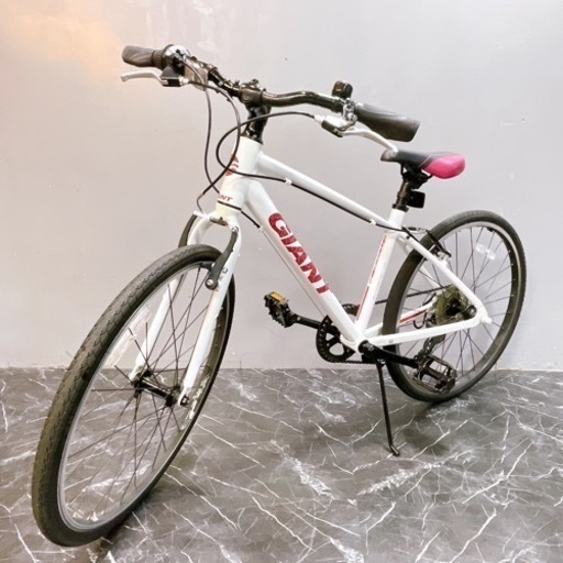 【109】子供用自転車 子供用クロスバイク GIANT ESCAPE JR ホワイト 24インチ ★整備済み