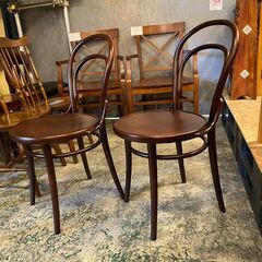 TON トン チェコ製 ベントウッドチェア 曲げ木 ダイニングチェア 2脚