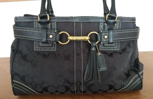 COACH コーチ バッグ☆キャリーオール シグネチャー キャンバス