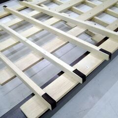 アジアン風家具 ローベッド シングルサイズ 照明付き 幅121×奥220×高50cm ロータイプ 寝具 ベット フレームのみ 札幌市 厚別区の画像