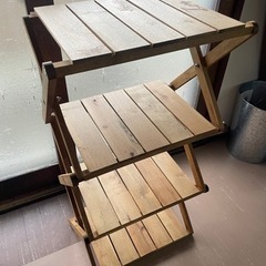 リフティ　木製折りたたみラック４段