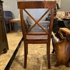 Pottery Barn ポッタリーバーン アームレスチェア ダークブラウン アメリカ ●BA05M011の画像