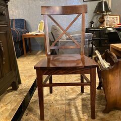 Pottery Barn ポッタリーバーン アームレスチェア ダークブラウン アメリカ ●BA05M011の画像