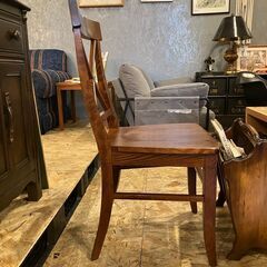 Pottery Barn ポッタリーバーン アームレスチェア ダークブラウン アメリカ ●BA05M011の画像