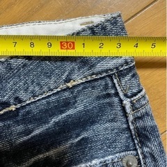 デニムハーフパンツ S又は160の画像