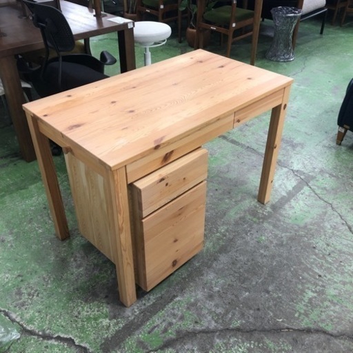 無印良品 パイン材デスク キャビネット付