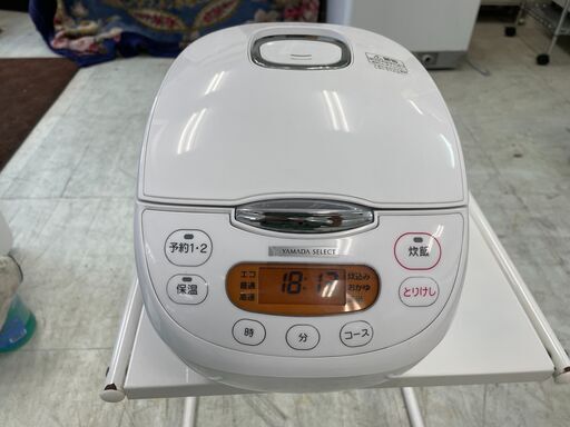 炊飯器 ヤマダ YAMADASELECT YECM10G1 5合炊き W 5合　2019年製