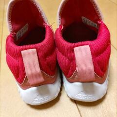 値下げ☆adidas☆スリッポン　15センチ　ピンクの画像