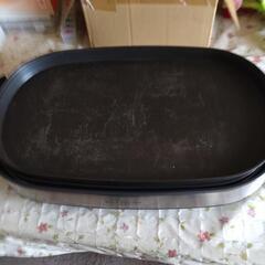 サンヨー ホットプレート チタンフッ素コート 横長 丸洗い 高温250℃ 家庭用の画像