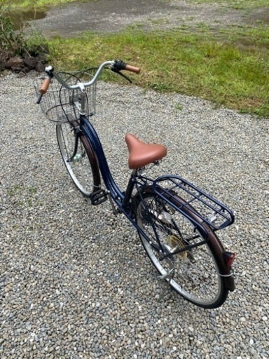6段変速ギア　ブルー　自転車　