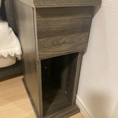引き出し付きコーナーサイドテーブル　