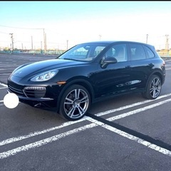 宮城県仙台市！ポルシェ カイエンS ターボルック 左ハンドル ベージュ内装 黒 ブラック の画像