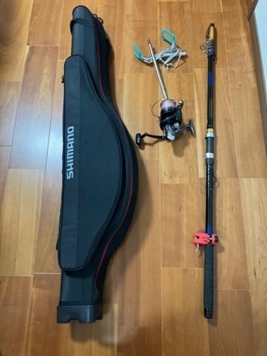 「現在取り引き中」タマンモンスター　リール、ピトン、ロッドケースセット