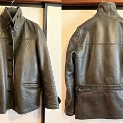 the wyler clothing カーコート　チャコールブラック　柔革重厚の画像