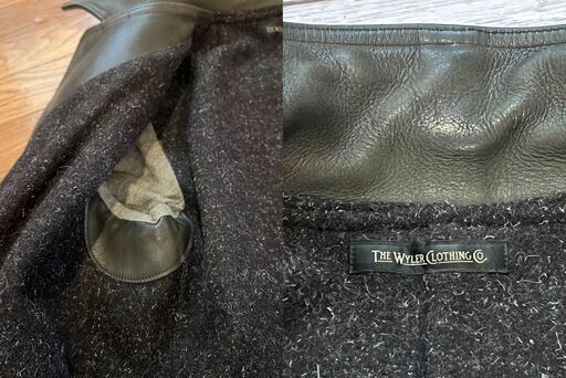 the wyler clothing カーコート　チャコールブラック　柔革重厚