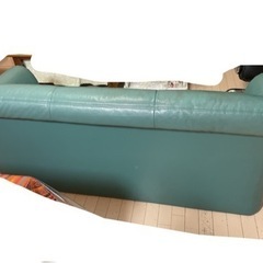 三人掛けソファー　合革　フェイクレザーの画像