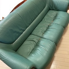 三人掛けソファー　合革　フェイクレザーの画像