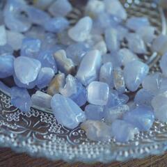ブルーカルセドニー原石　さざれ　天然石💎高品質⭐の画像