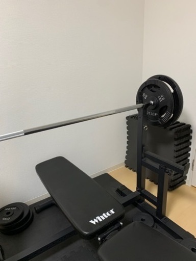 ベンチプレスセット80キロ　ディップスタンドおまけでつけます