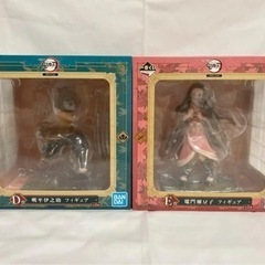 【新品】嘴平伊之助 竈門禰豆子 鬼滅の刃 一番くじ フィギュアの画像