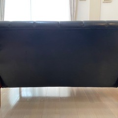 カリモク風　革ソファー　（2.5人掛け）の画像