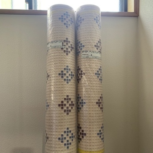 特大サイズ　9畳分　新品クッションフロア　レトロ　タイル柄　リフォーム　DIY 模様替え　床材