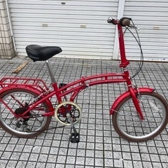 【20インチ折りたたみ】6段変速付　カラータイヤ使用❗️若林自転車　浜大津店　SALE中❗️