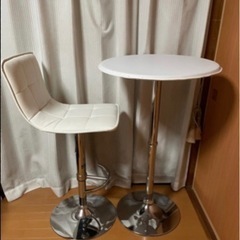 【19日まで】カウンターテーブル　バーチェア　セット
