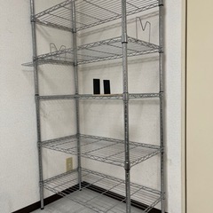 大型ステンレスラック(高さ178.5cm 、棚5段) 付属品あり