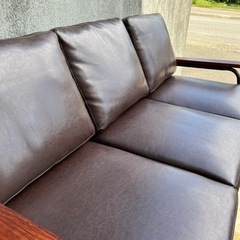 受け渡し決まりました】Basquiat 3人掛けソファ PVCレザータイプ