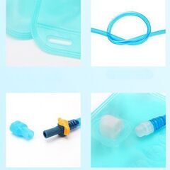 【新品】給水用 2L 折りたたみ 給水袋 携帯式ボトル チューブ付き 食品級TPU素材の画像