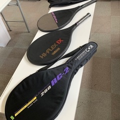 中古品　硬式テニスラケット3本　収納バック付き