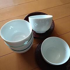 値下!　透かし柄　湯呑み　茶托付の画像