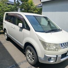 「売約済」すぐ乗れる！H20　デリカD5　2.4Gナビパケ4WD 車検付！人気パールツートン！両側電動スラ＆電動パワーバックドア！スムーズな方には値引き交渉有り♪の画像